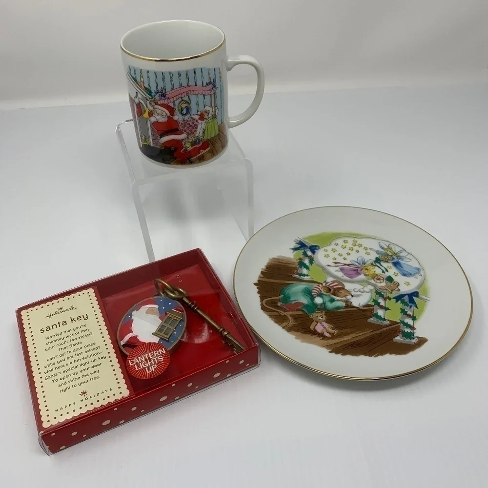 Night Before Christmas 3 piece Set Hallmark Santa Key Cookie & Milk Mug …